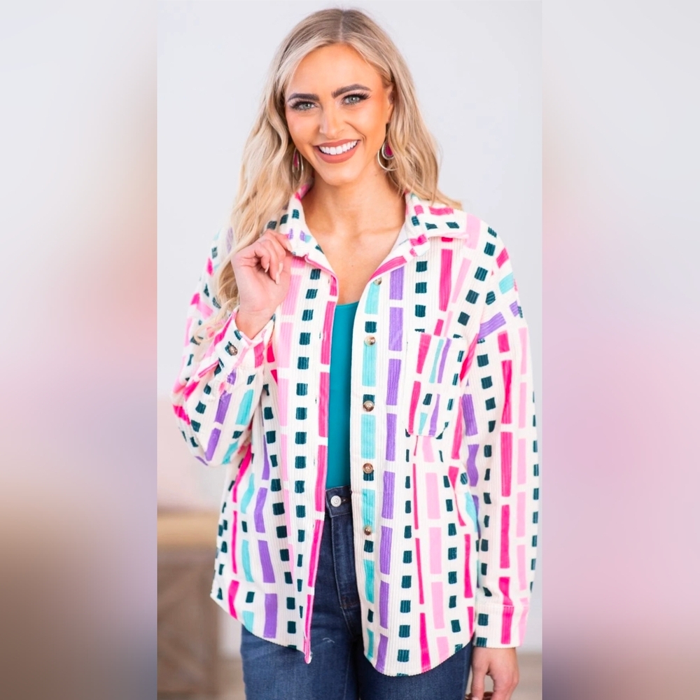 NWT Savanna Jane Emily Wonder Shacket, Soft Corduroy